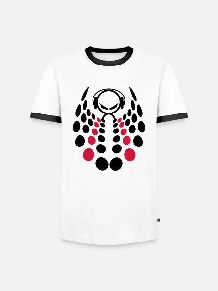 DJ - Men's Ringer Shirt - white/black