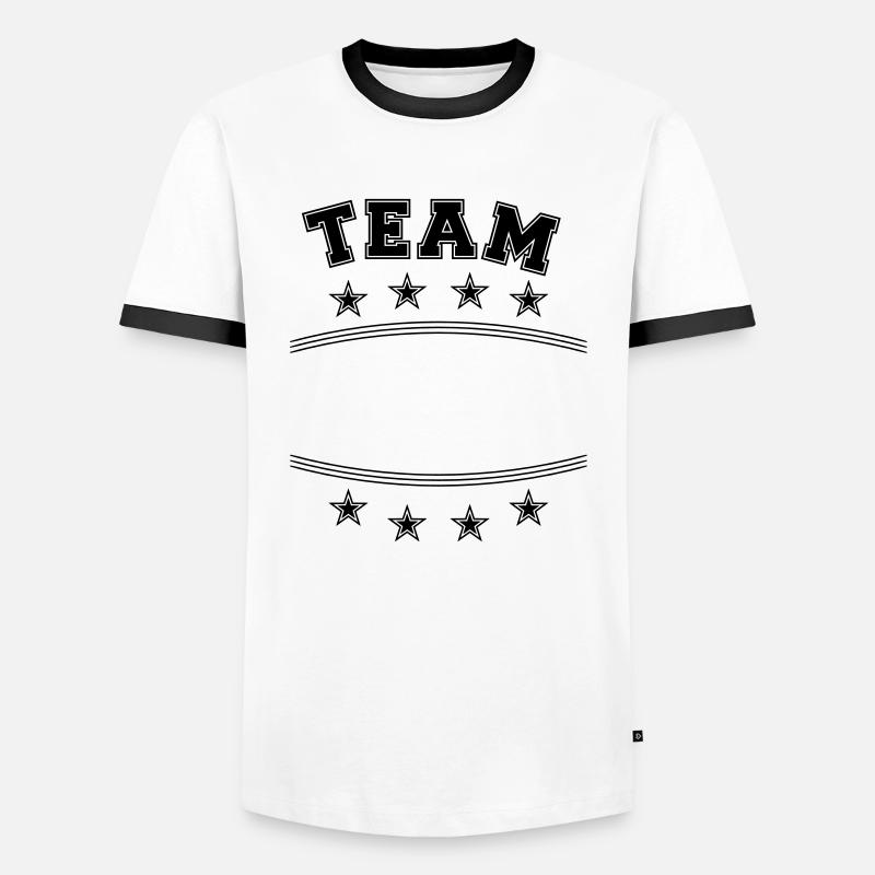 Name text frame - Men's Ringer Shirt - white/black