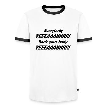 Rock your Body Musik Geschenk Backstreet - Männer Kontrast-T-Shirt - Weiß/Schwarz - Vorne - AI Model Female 172 light (172cm) & AI Model Male 178 dark (178cm)