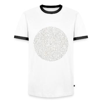 Pi mathematics gift math spiral circle irrational - Männer Kontrast-T-Shirt - Weiß/Schwarz - Vorne - AI Model Female 172 light (172cm) & AI Model Male 178 dark (178cm)