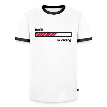 Rage is loading Ladebalken Loading Bar - Männer Kontrast-T-Shirt - Weiß/Schwarz - Vorne - AI Model Female 172 light (172cm) & AI Model Male 178 dark (178cm)