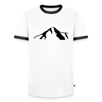 Eiger - Männer Kontrast-T-Shirt - Weiß/Schwarz - Vorne - AI Model Female 172 light (172cm) & AI Model Male 178 dark (178cm)