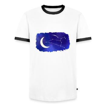 Zodiac Leo Leo - Men's Ringer Shirt - white/black - Front - AI Model Female 172 light (172cm) & AI Model Male 178 dark (178cm)