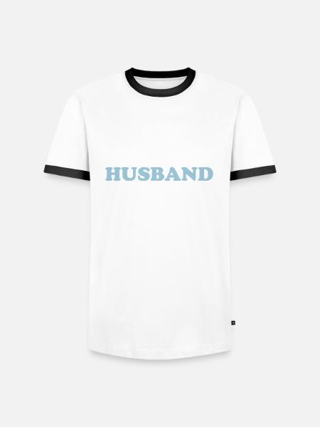Husband - Men's Ringer Shirt - white/black