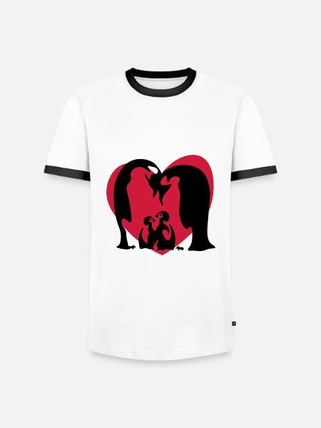 Penguin Family / Penguin Family - Men's Ringer Shirt - white/black