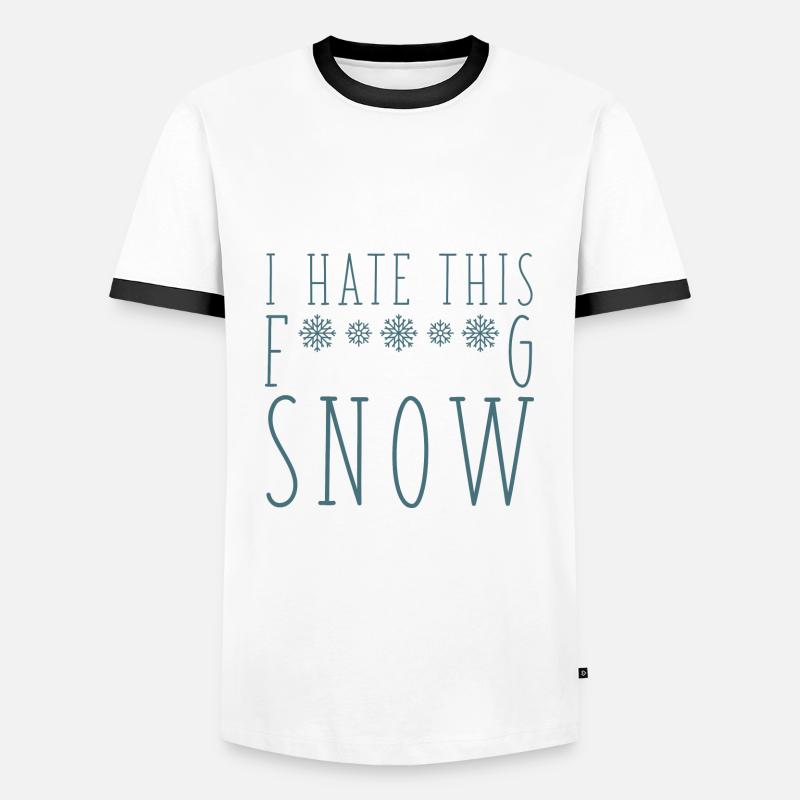 I Hate This Snow - Men's Ringer Shirt - white/black