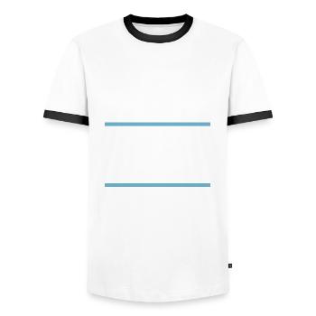 Fabio - Men's Ringer Shirt - white/black - Front - AI Model Female 172 light (172cm) & AI Model Male 178 dark (178cm)
