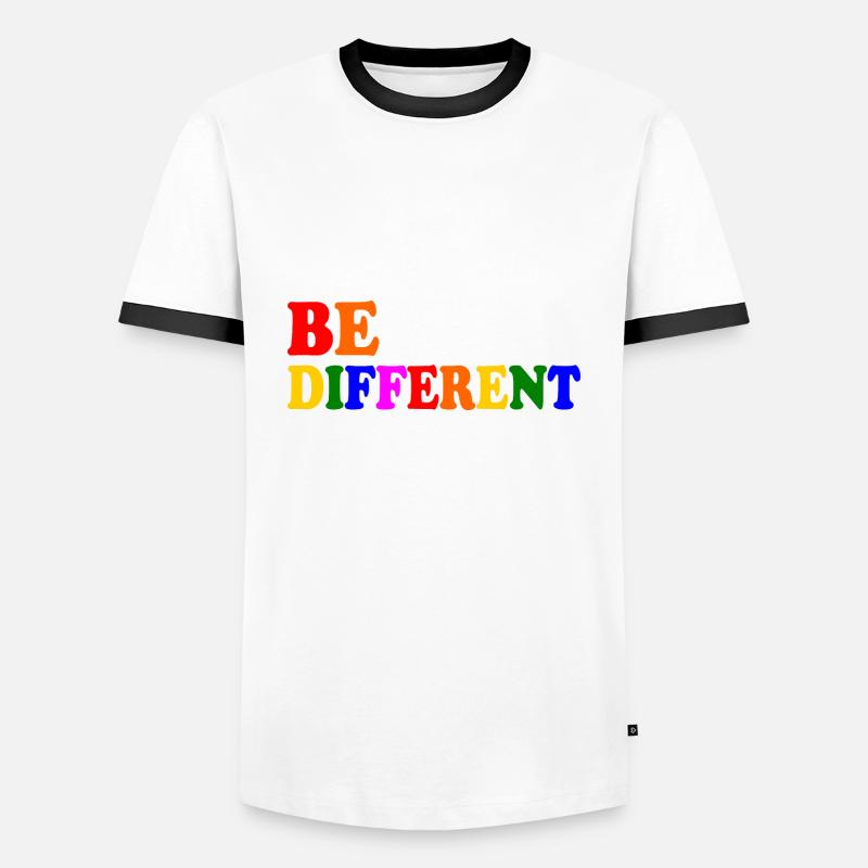 Be different - Men's Ringer Shirt - white/black