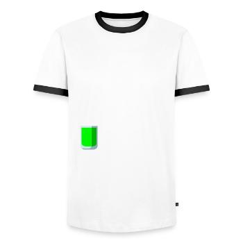 Pfefferminz Likör Pfeffi Vatertag Sauf - Männer Kontrast-T-Shirt - Weiß/Schwarz - Vorne - AI Model Female 172 light (172cm) & AI Model Male 178 dark (178cm)