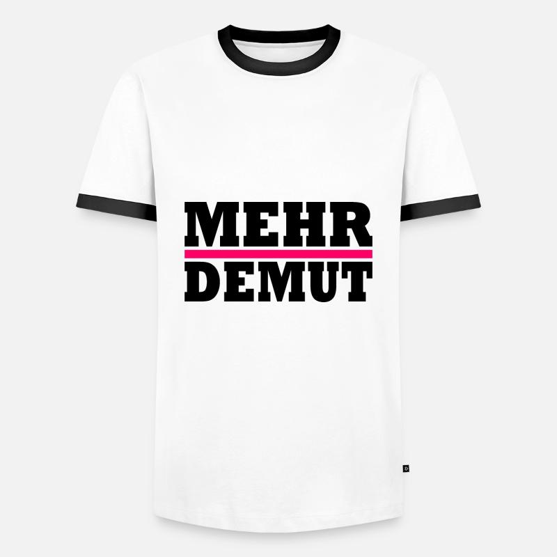Humility - Men's Ringer Shirt - white/black