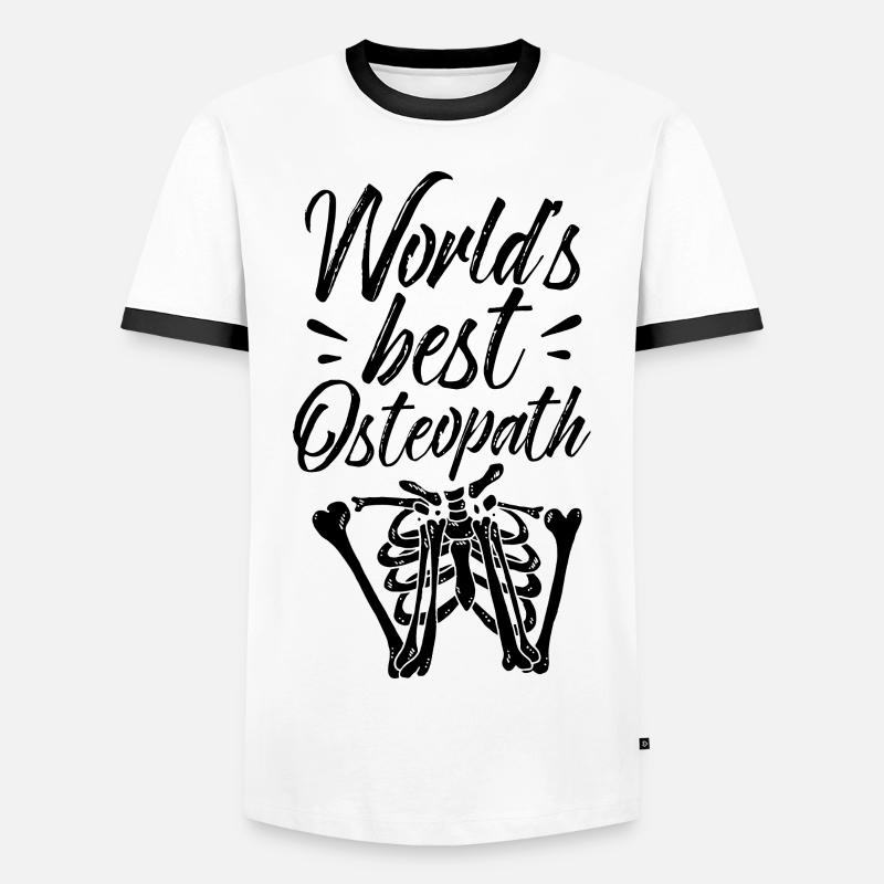 Weltbester Osteopath Osteopathen Osteopathie Beruf - Männer Kontrast-T-Shirt - Weiß/Schwarz