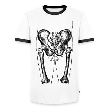 14761366331_497b85442e_o-01.png - Männer Kontrast-T-Shirt - Weiß/Schwarz - Vorne - AI Model Female 172 light (172cm) & AI Model Male 178 dark (178cm)