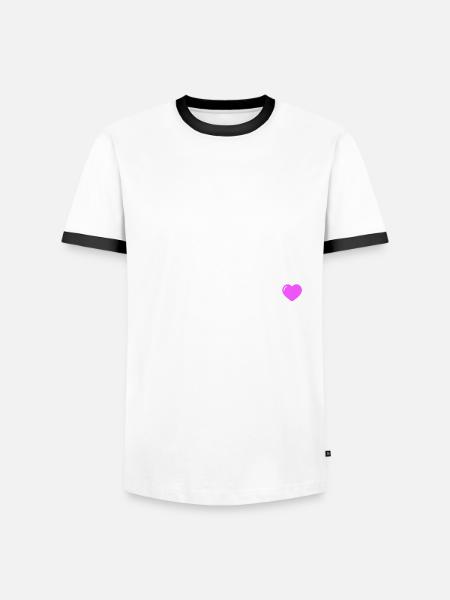 One-of-a-kind heart - Men's Ringer Shirt - white/black