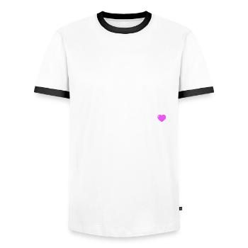 Hangover Team Heart - Men's Ringer Shirt - white/black - Front - AI Model Female 172 light (172cm) & AI Model Male 178 dark (178cm)