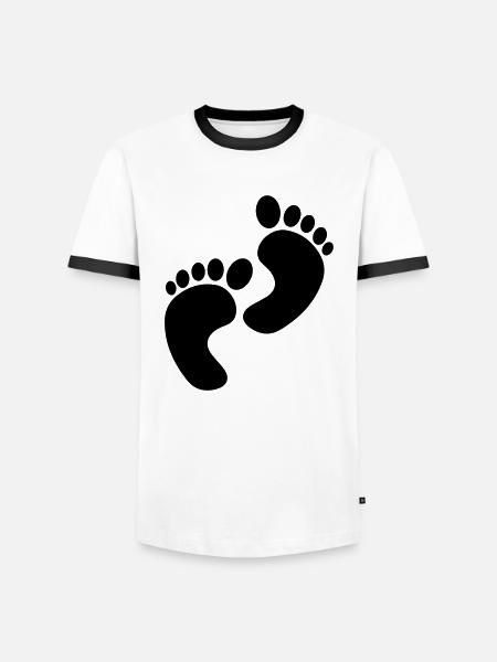 baby - Männer Kontrast-T-Shirt - Weiß/Schwarz