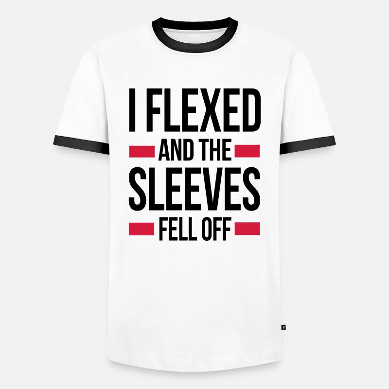 Flex - Männer Kontrast-T-Shirt - Weiß/Schwarz