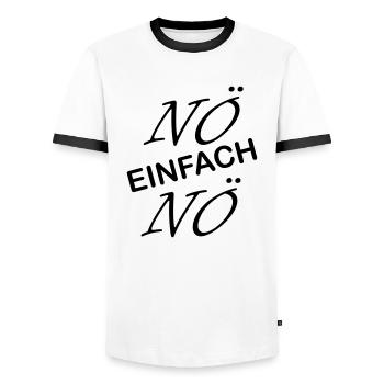 noe einfach noe - Männer Kontrast-T-Shirt - Weiß/Schwarz - Vorne - AI Model Female 172 light (172cm) & AI Model Male 178 dark (178cm)