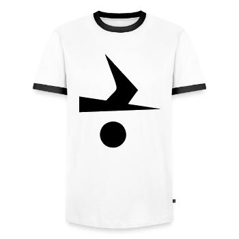 Oiseau de quille Signes de classe - T-shirt contrasté Homme - blanc/noir - Devant - AI Model Female 172 light (172cm) & AI Model Male 178 dark (178cm)
