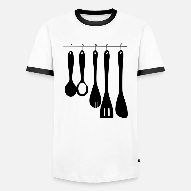 Kitchen tools - Men's Ringer Shirt - white/black