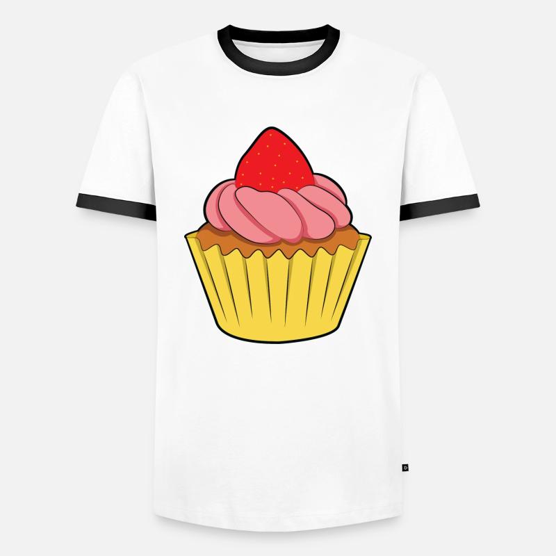 Cupcake - Men's Ringer Shirt - white/black