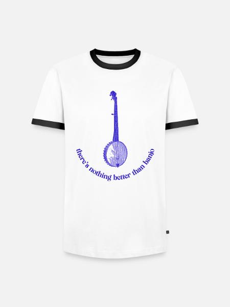 there's nothing better than banjo - Männer Kontrast-T-Shirt - Weiß/Schwarz