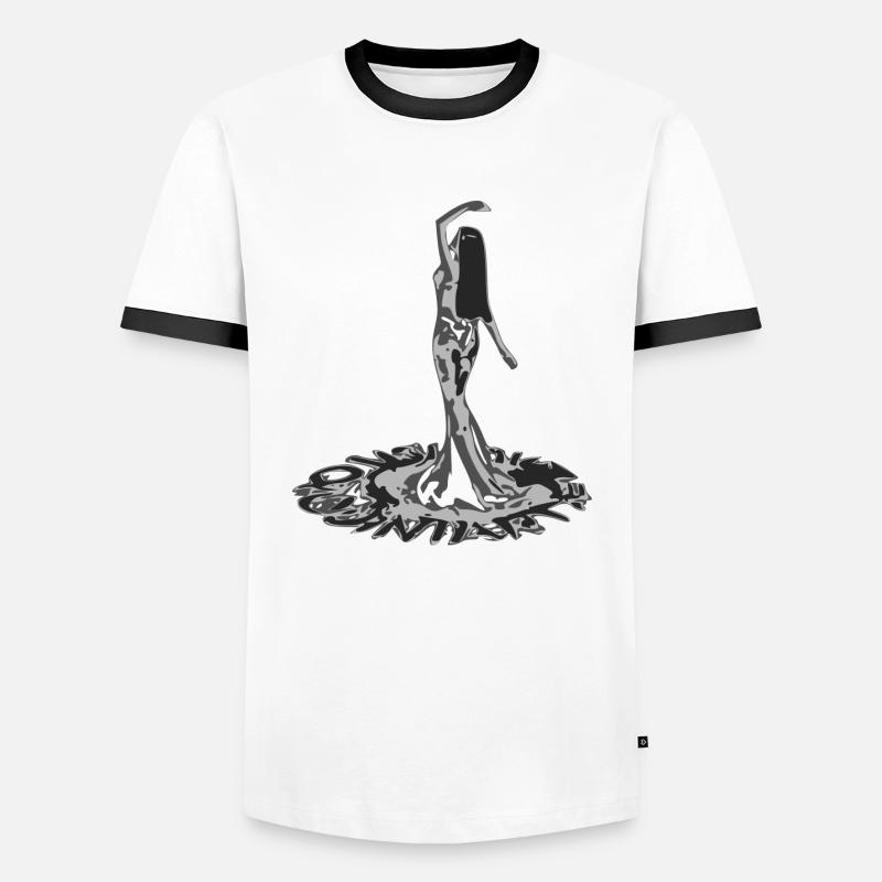 Belly dancer - Men's Ringer Shirt - white/black
