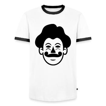 Clown - Männer Kontrast-T-Shirt - Weiß/Schwarz - Vorne - AI Model Female 172 light (172cm) & AI Model Male 178 dark (178cm)