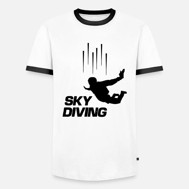 Sky Diving - Men's Ringer Shirt - white/black
