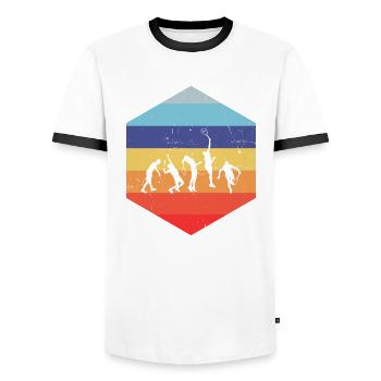 Women's Tennis Tennis Tennis Tennis sp - Men's Ringer Shirt - white/black - Front - AI Model Female 172 light (172cm) & AI Model Male 178 dark (178cm)