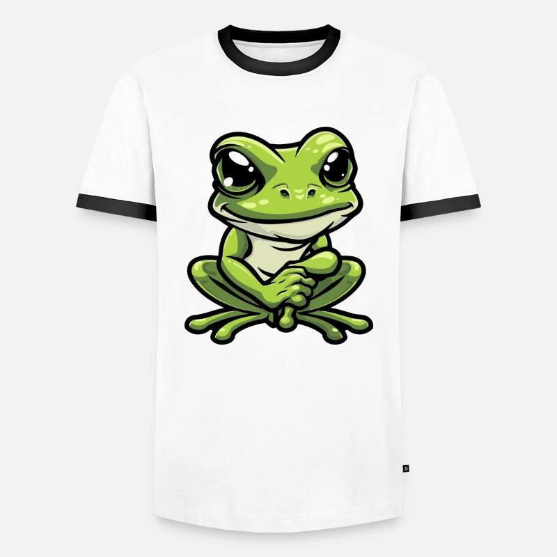 Frog Comic - Men's Ringer Shirt - white/black