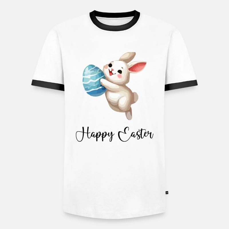bunny rabbit easter bunny - Men's Ringer Shirt - white/black