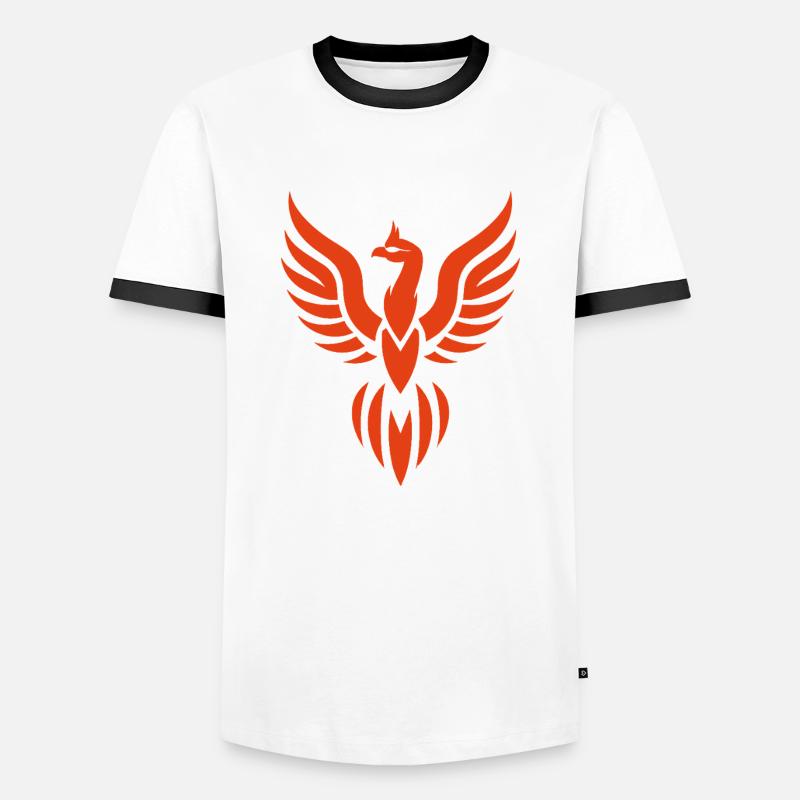 Phönix - Männer Kontrast-T-Shirt - Weiß/Schwarz