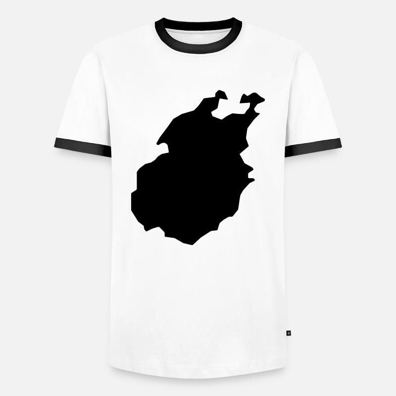 Paros - Men's Ringer Shirt - white/black
