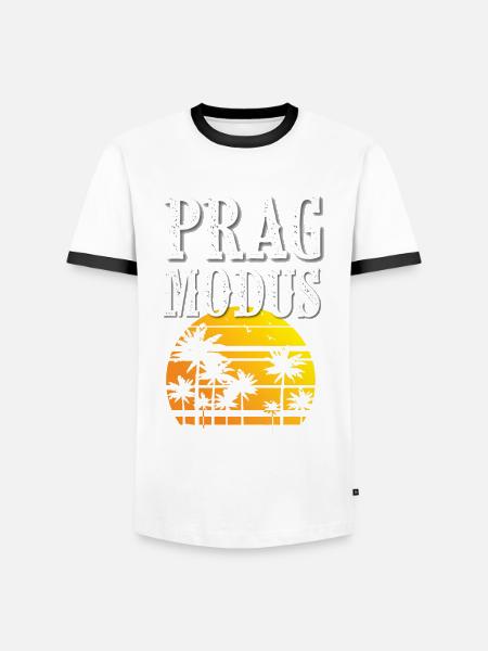 Prague Mode - Men's Ringer Shirt - white/black