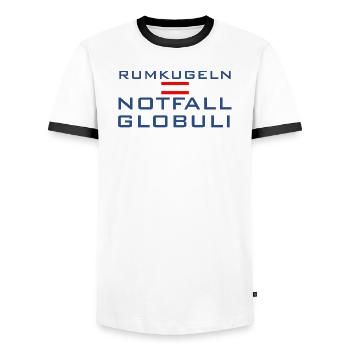 notfallglobuli dunkel - Männer Kontrast-T-Shirt - Weiß/Schwarz - Vorne - AI Model Female 172 light (172cm) & AI Model Male 178 dark (178cm)