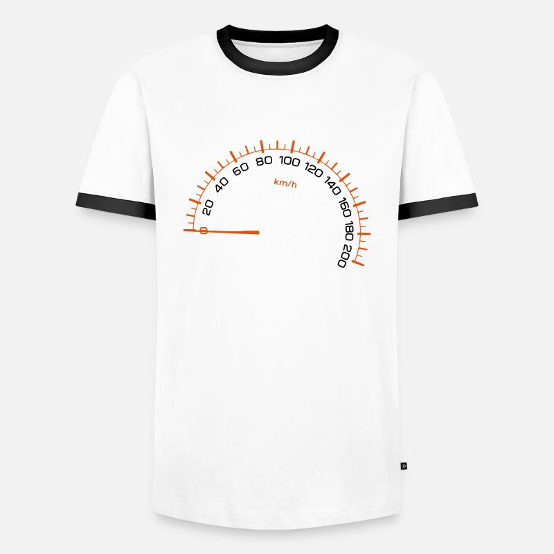 Meter - Männer Kontrast-T-Shirt - Weiß/Schwarz