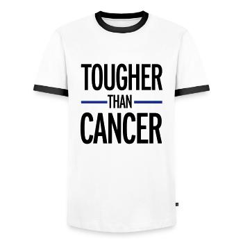 Cancer - T-shirt contrasté Homme - blanc/noir - Devant - AI Model Female 172 light (172cm) & AI Model Male 178 dark (178cm)