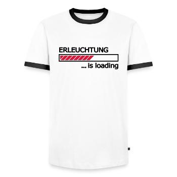 Erleuchtung is loading Ladebalken Loading Bar - Männer Kontrast-T-Shirt - Weiß/Schwarz - Vorne - AI Model Female 172 light (172cm) & AI Model Male 178 dark (178cm)