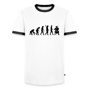 Cello - Männer Kontrast-T-Shirt - Weiß/Schwarz - Vorne - AI Model Female 172 light (172cm) & AI Model Male 178 dark (178cm)