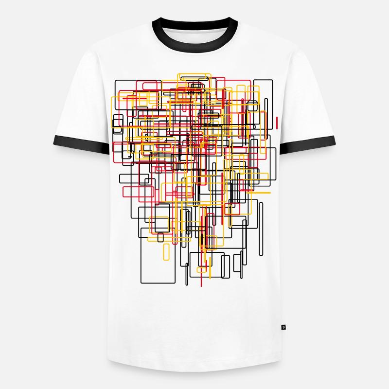 Abstract & Modern Art - Architecture Patterns - Men's Ringer Shirt - white/black