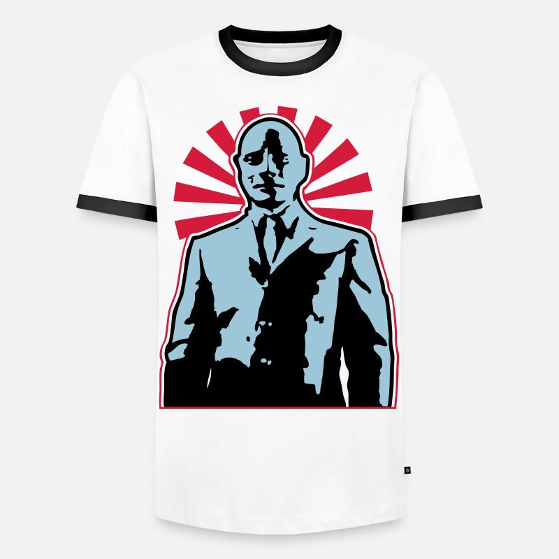 fantomas - T-shirt contrasté Homme - blanc/noir
