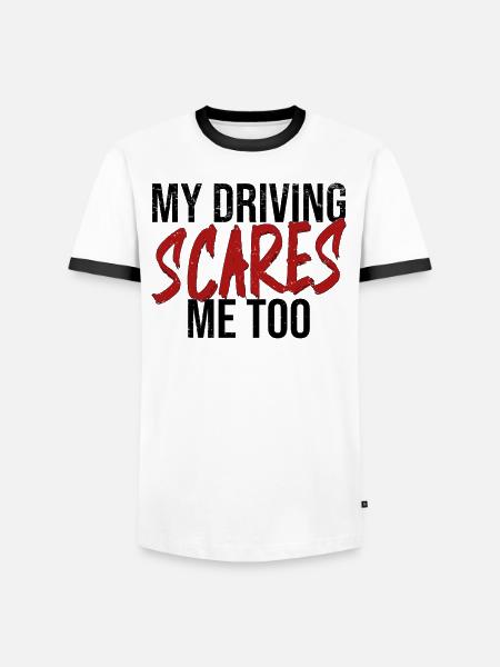 Fahrschüler Fahrschule Führerschein Fahranfänger - Männer Kontrast-T-Shirt - Weiß/Schwarz