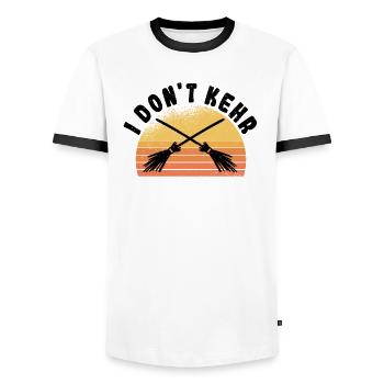 Kehrwoche Schwäbisch Schwabenland Denglisch Retro - Männer Kontrast-T-Shirt - Weiß/Schwarz - Vorne - AI Model Female 172 light (172cm) & AI Model Male 178 dark (178cm)