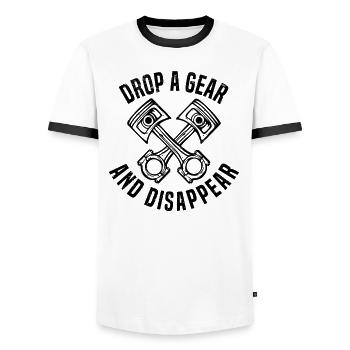 Racing Driver Racing Car Tuning Racing Motorsport - Men's Ringer Shirt - white/black - Front - AI Model Female 172 light (172cm) & AI Model Male 178 dark (178cm)