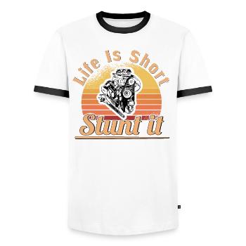 Muscel Car V8 Turbocharger Tuning Rennwagen - Männer Kontrast-T-Shirt - Weiß/Schwarz - Vorne - AI Model Female 172 light (172cm) & AI Model Male 178 dark (178cm)