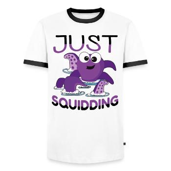Poulpe Poulpe Tentacule de mer Poulpe Poulpe Poulpe Poulpe - T-shirt contrasté Homme - blanc/noir - Devant - AI Model Female 172 light (172cm) & AI Model Male 178 dark (178cm)