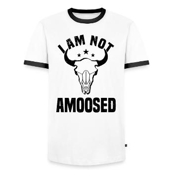 Büffel Bison Ochse Indianer Amerikanisch - Männer Kontrast-T-Shirt - Weiß/Schwarz - Vorne - AI Model Female 172 light (172cm) & AI Model Male 178 dark (178cm)