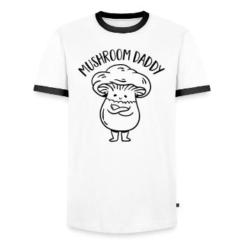 Mushroom Picker Mushroom Mushroom Hunters Mushroom Lovers Mushroom Farm - Men's Ringer Shirt - white/black - Front - AI Model Female 172 light (172cm) & AI Model Male 178 dark (178cm)