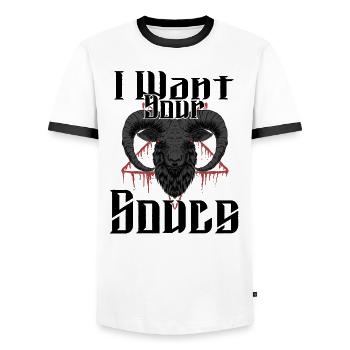 Satan Beelzebub Teufel Gothic Pentagram Mystisch - Männer Kontrast-T-Shirt - Weiß/Schwarz - Vorne - AI Model Female 172 light (172cm) & AI Model Male 178 dark (178cm)