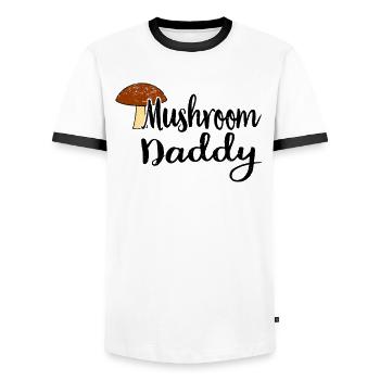 Mushroom picker mushroom mushroom hunter mushroom lover mushroom farm - Men's Ringer Shirt - white/black - Front - AI Model Female 172 light (172cm) & AI Model Male 178 dark (178cm)